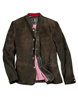 Veste janker en cuir brun antik , Almsach