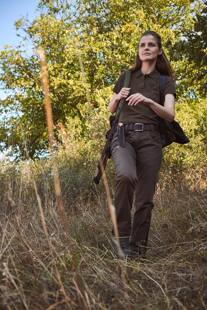 Polo de chasse femme kaki, Parforce Essential