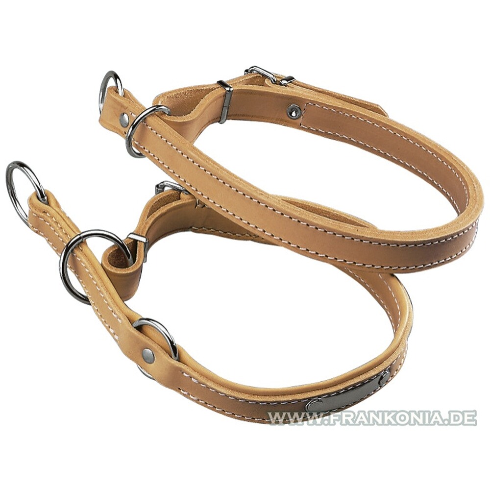 Collier à étranglement, long 50cm, (Ill. en bas), avec plaquette