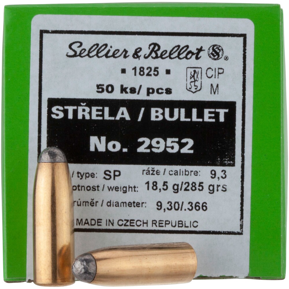 .366 (9,3mm), 285grs.Tlm Rd