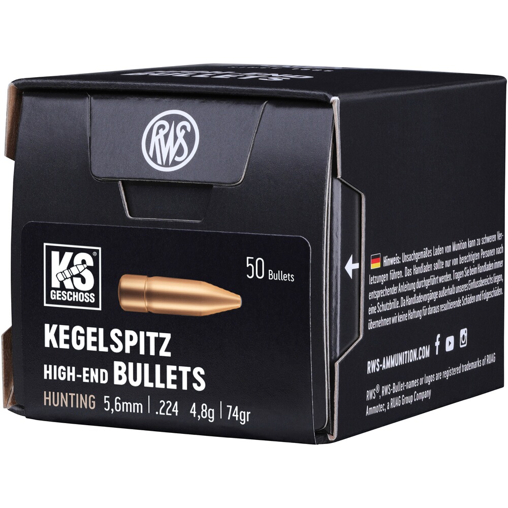 .224 (5,6mm), 74 grs. KS