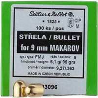 .363 (9mm Mak.) 6,2g/95grs. FMJ Round Nose, Sellier & Bellot