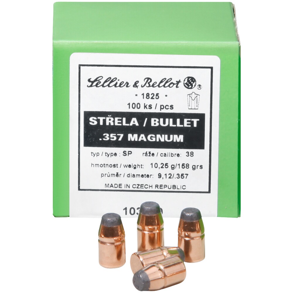 .357 (.357 Mag.) 10,2g/158grs. demi-blindée bout plat