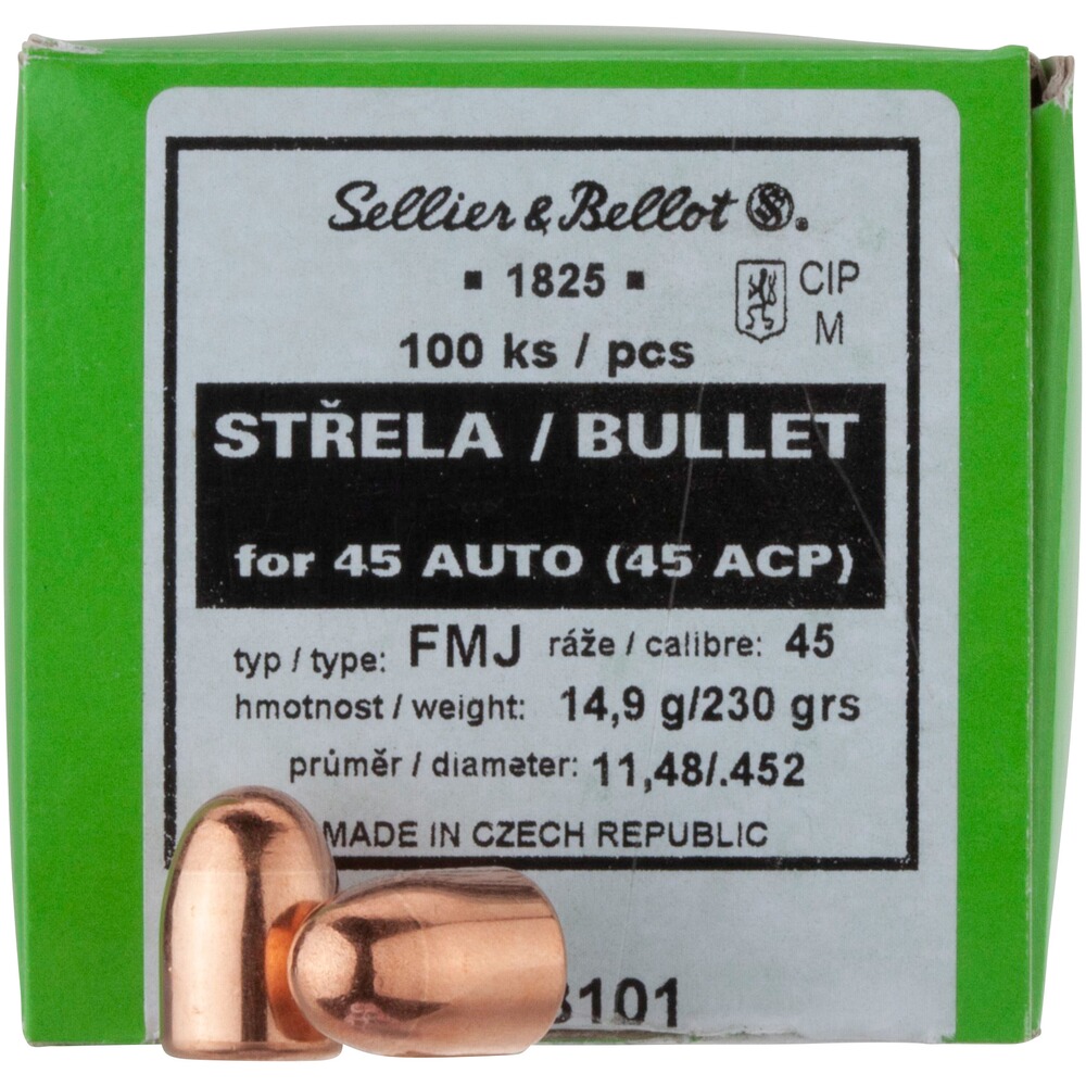 .452 (.45) 14,9g/230grs. FMJ Round Nose