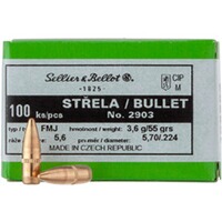 .224 (5,6mm) 3,6g/55grs. FMJ BT, Sellier & Bellot