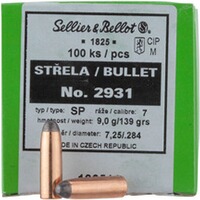 .284 (7mm) 9,0g/139grs. demi-blindée, Sellier & Bellot
