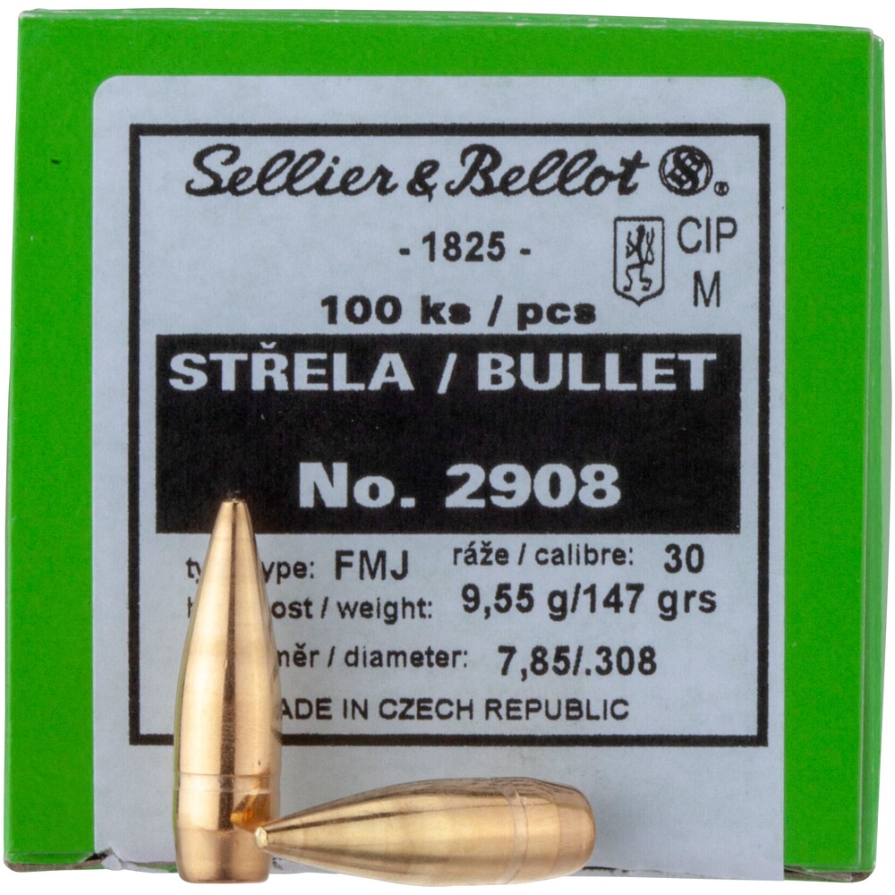 .308 (7,62mm), 147grs. FMJ BT