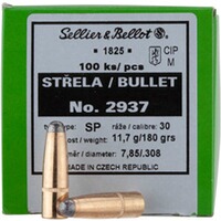 .308 (7,62mm) 11,7g/180grs. Demi-blindé RN, Sellier & Bellot