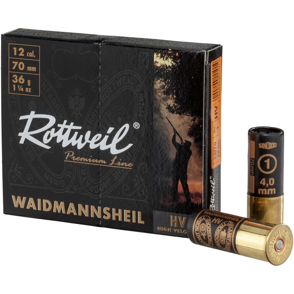 Cartouches 12/70, Waidmannsheil Plastique (36gr-4mm)