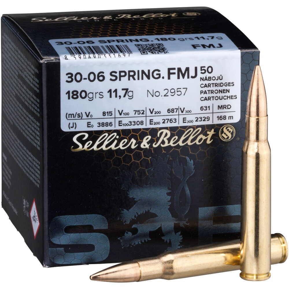.30-06 Spr., FMJ (11,7gr), Sellier & Bellot