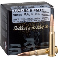 7,62x54 R FMJ 11,7g/180grs., Sellier & Bellot