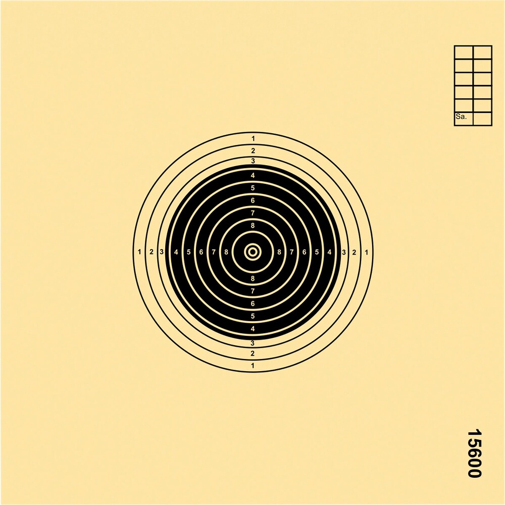 Cibles carabine 50m, 34 x 34