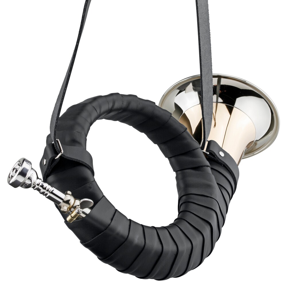 Cor de chasse "Super de Luxe" en laiton doré, Dotzauer