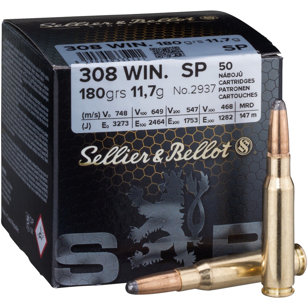 .308 Win. SP 11,7g/180grs., Sellier & Bellot