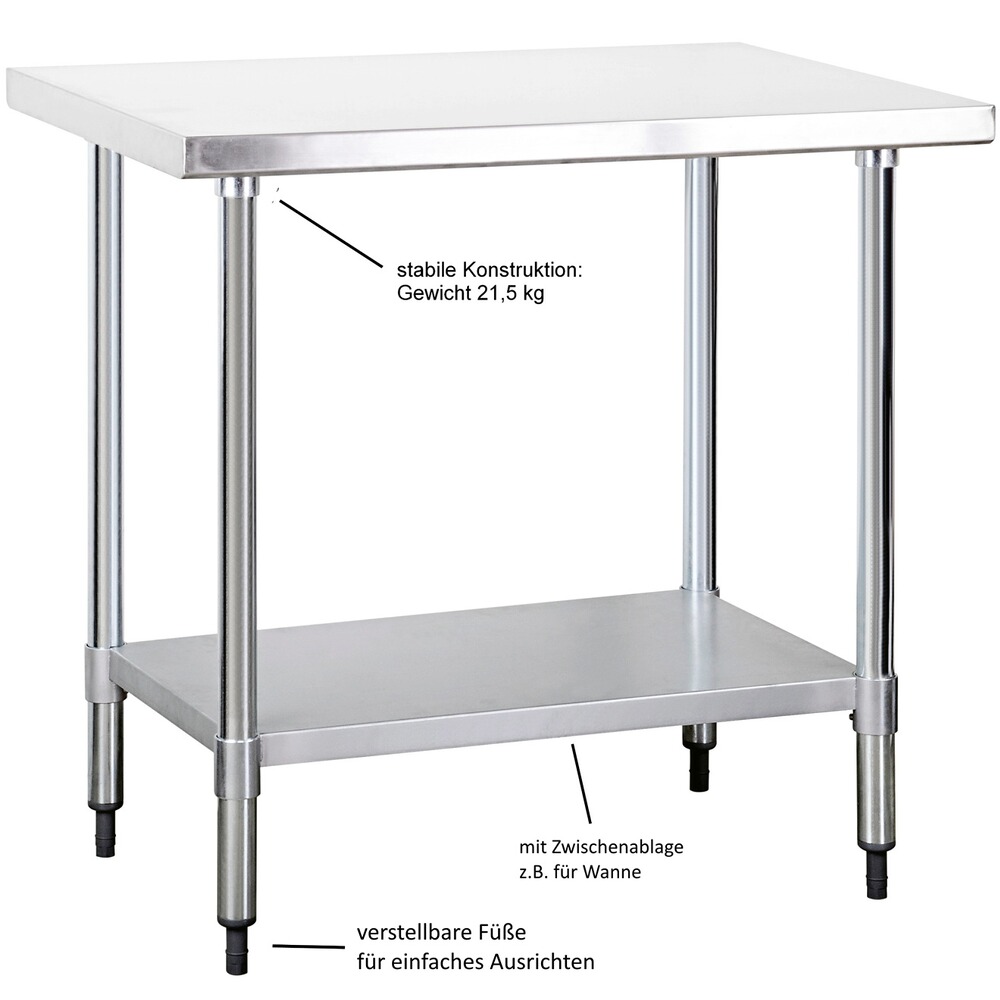 Table de travail inox