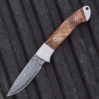 Couteau Damas avec manche en bois de ronce, Parforce