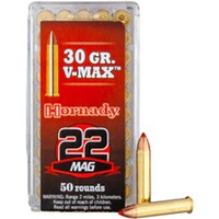 Cartouches .22 WMR, V-Max 1,9g/30 grs., Hornady