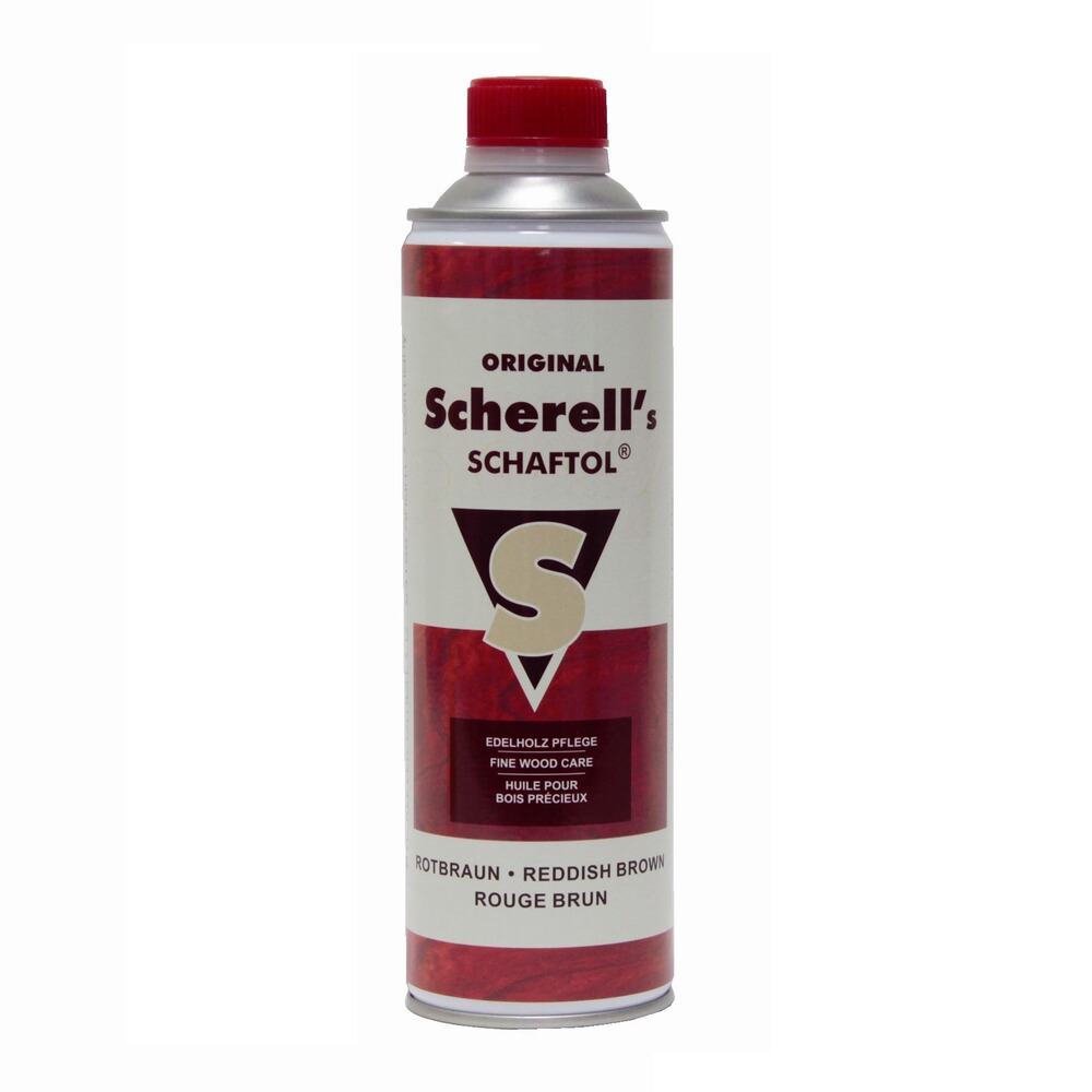 Bidon d'huile pour crosse Schaftöll brun/rouge 500 ml