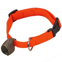 Collier avec clochette orange, Heim