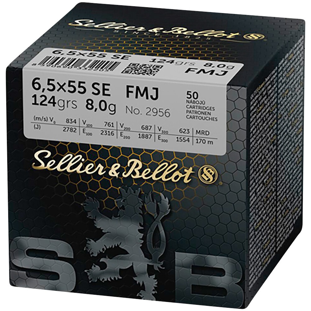 6,5x55 SE FMJ 8,0g/124grs.