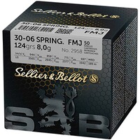 .30-06 Spr. FMJ 8,0g/124grs., Sellier & Bellot