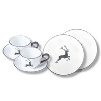 Set petit déjeuner avec motif de cerf, Gmundner Keramik