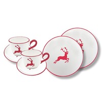 Set petit déjeuner avec motif de cerf, Gmundner Keramik
