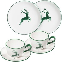 Set petit déjeuner avec motif de cerf, Gmundner Keramik