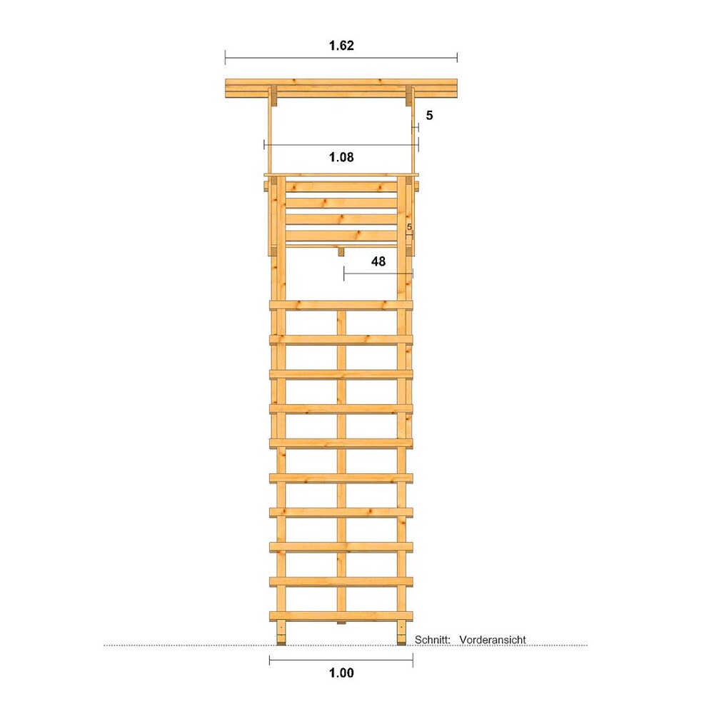 Siège échelle d'affût avec toit, Bassner