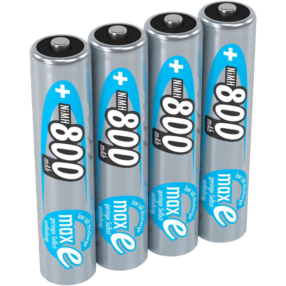 Accu NiMH Akku AAA/Micro 800mAh maxE, 4 pièces, Ansmann
