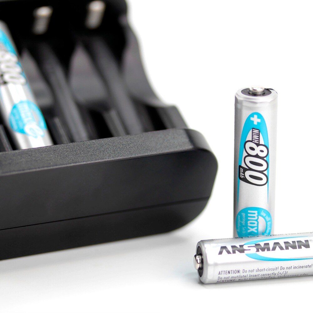 Accu NiMH Akku AAA/Micro 800mAh maxE, 4 pièces, Ansmann