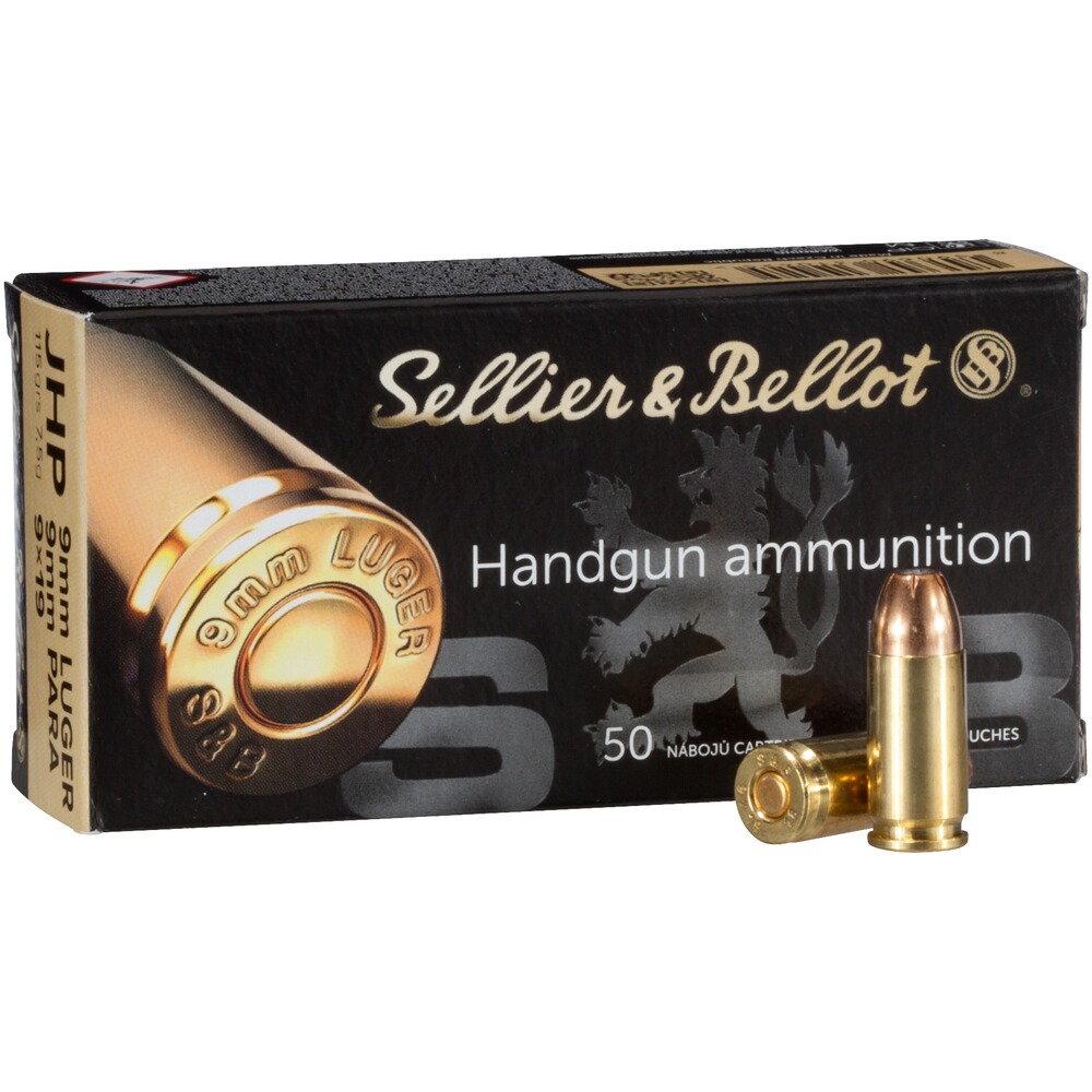.9mm Luger JHP 8,0g/124grs., Sellier & Bellot