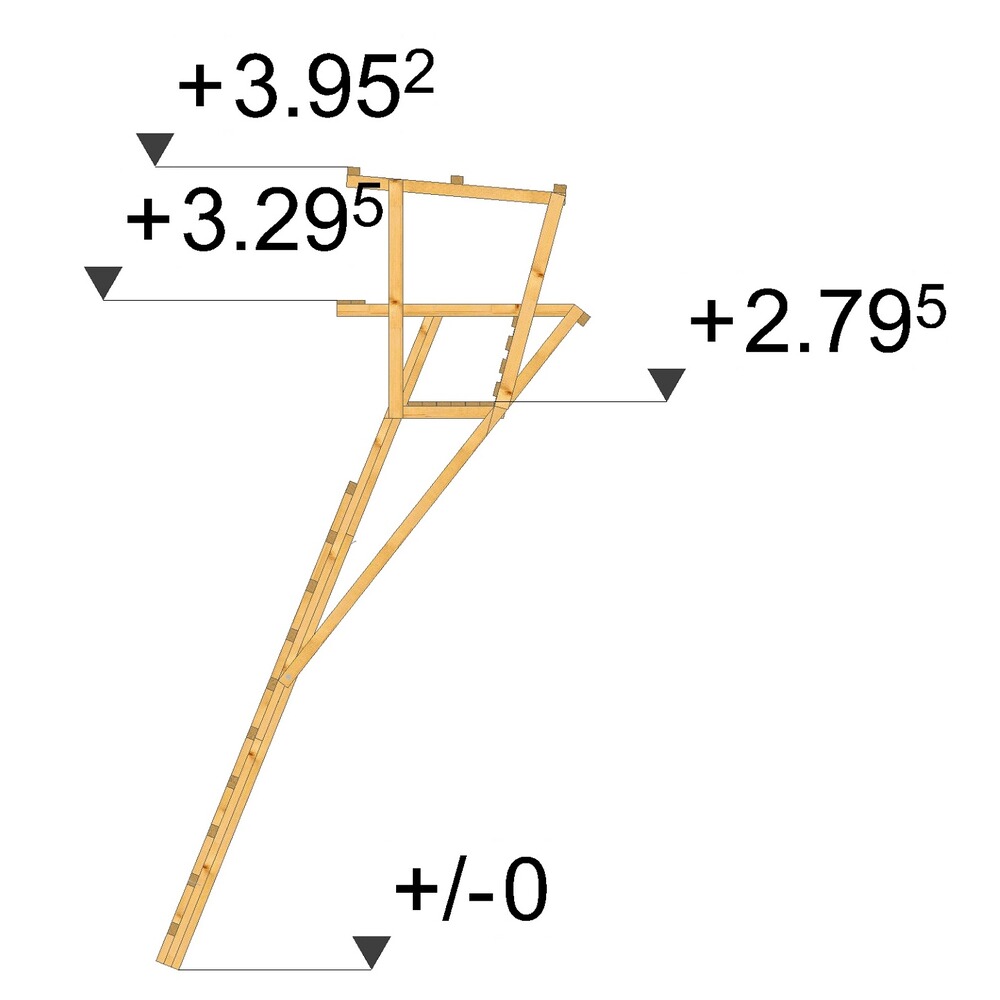 Siège échelle d'affût avec toit pour 2 personne, Bassner