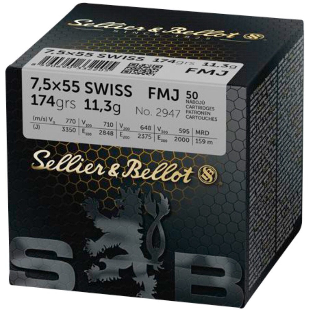 7,5x55 FMJ Boat Tail 11,3g/174grs. (GP11)