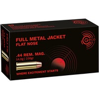 Cartouche .44 Mag. blindée tête plate 14,9g/230grs., Geco