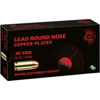 Cartouche .40 S&W plomb RN cuivré SX 10,7g/165grs., Geco