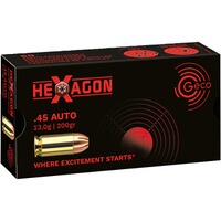 .45 ACP Hexagon SX 13g/200grs., Geco
