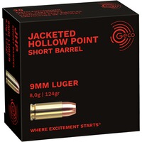 .9mm Luger HP 124grs., Geco
