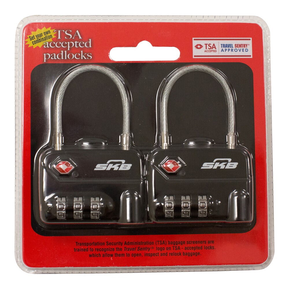 Cadenas à combinaison à câble agrées TSA, pack de 2 pièces, SKB CASES