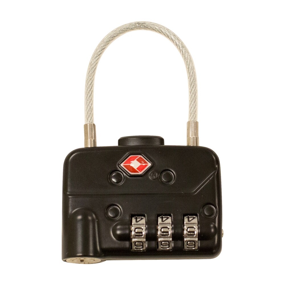 Cadenas à combinaison à câble agrées TSA, pack de 2 pièces