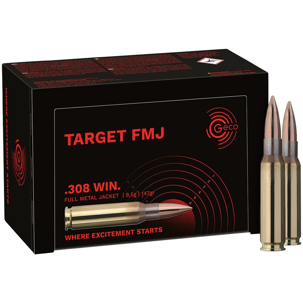 .308 Win. Target FMJ 9,5g/147grs. , Geco