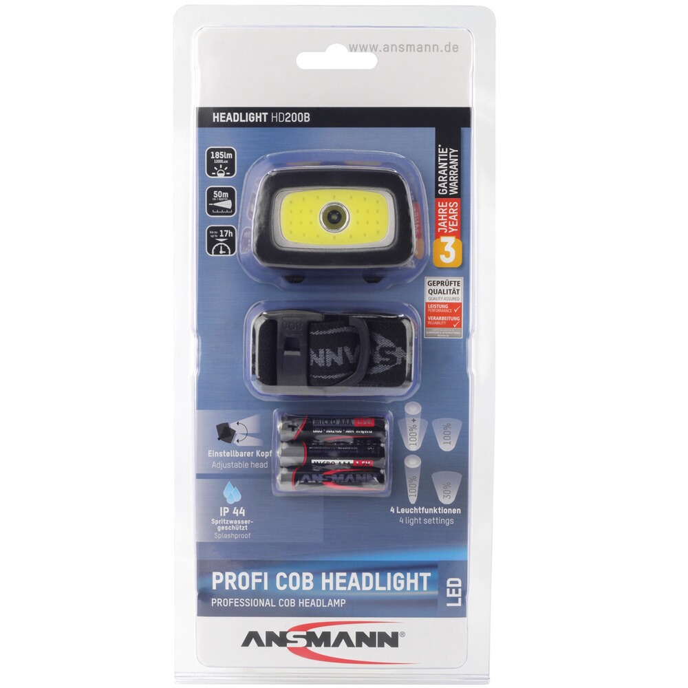 Lampe frontale HD200B, Ansmann