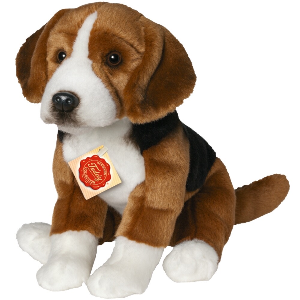 Peluche braque assis, 29cm