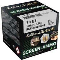 Cartouches ciné tir Screen-Ammo 7x57 FMJ zinc 100 grs., Sellier & Bellot