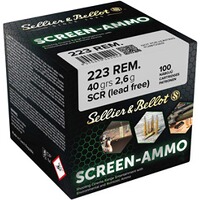 Cartouches ciné tir Screen-Ammo .223 Rem. SCR Zink 40grs., Sellier & Bellot
