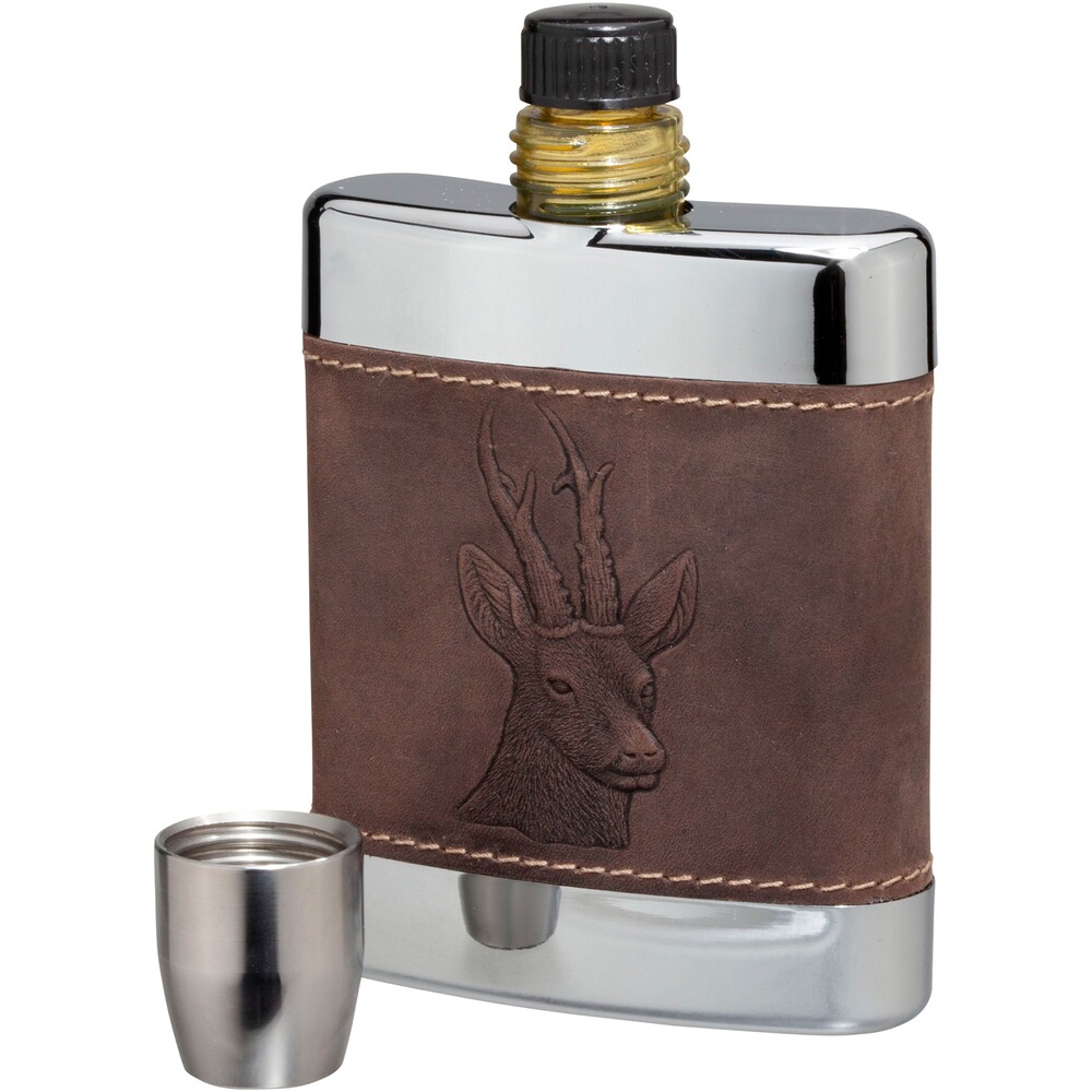 Flasque estampillée d'un motif animalier