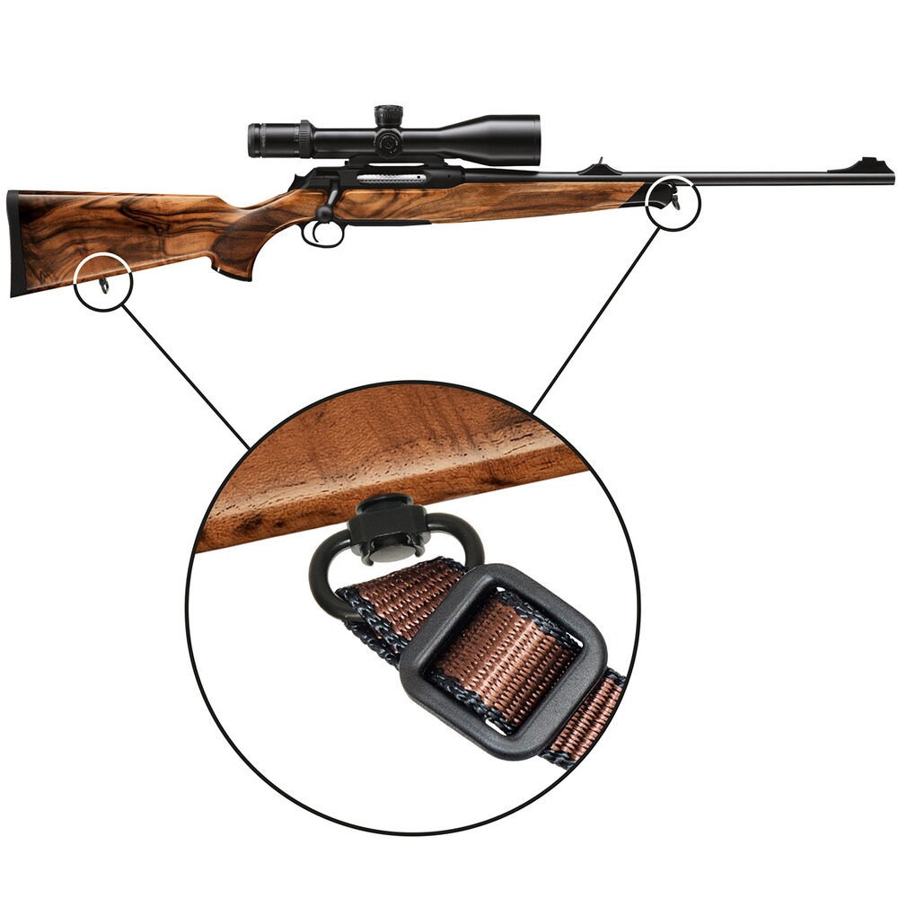 Riemenbügel und Buchse SLIM "Push & Go", Halder