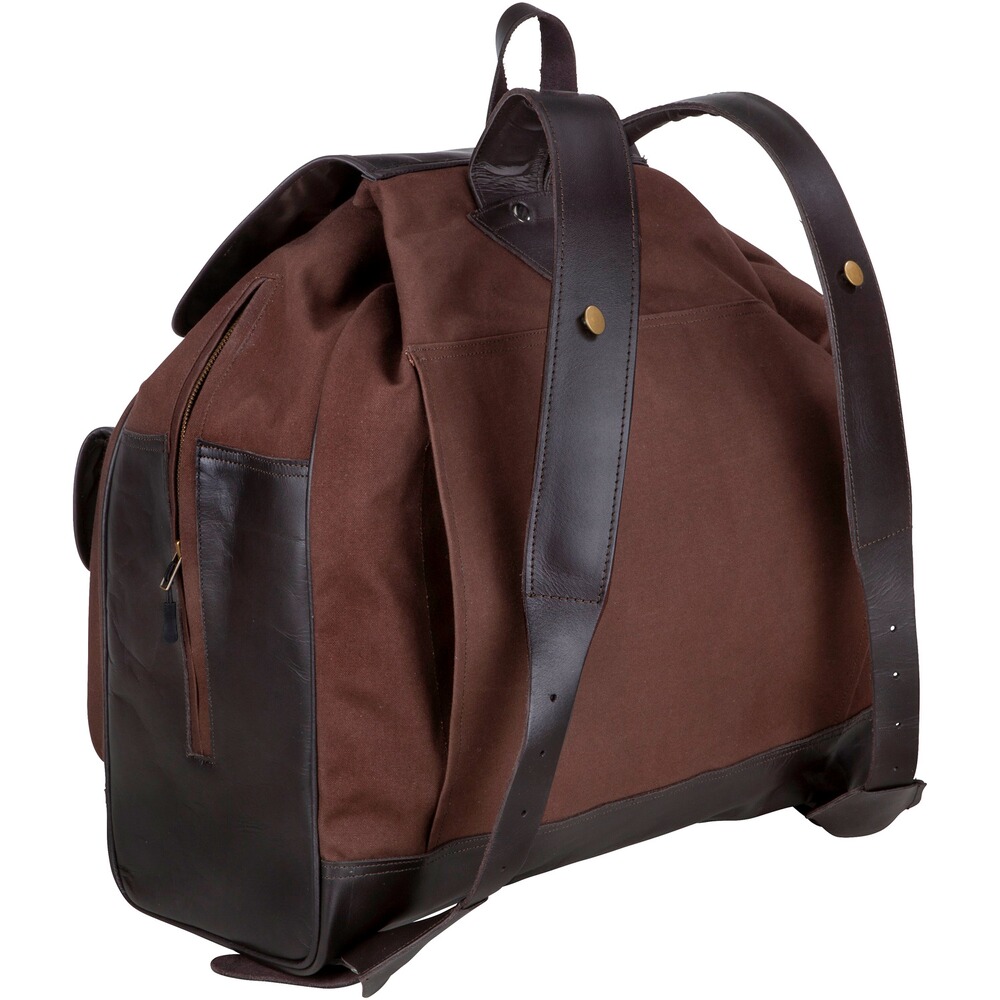 Sac à dos de chasse coton/cuir, Parforce