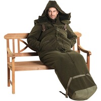 Sac d'affût en loden avec doublure en fausse fourrure, Rascher