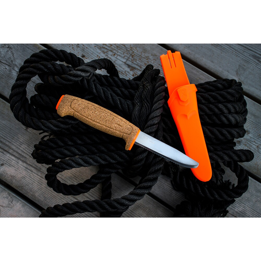 Couteau dentelé flottant SRT His-Vis Orange, Morakniv